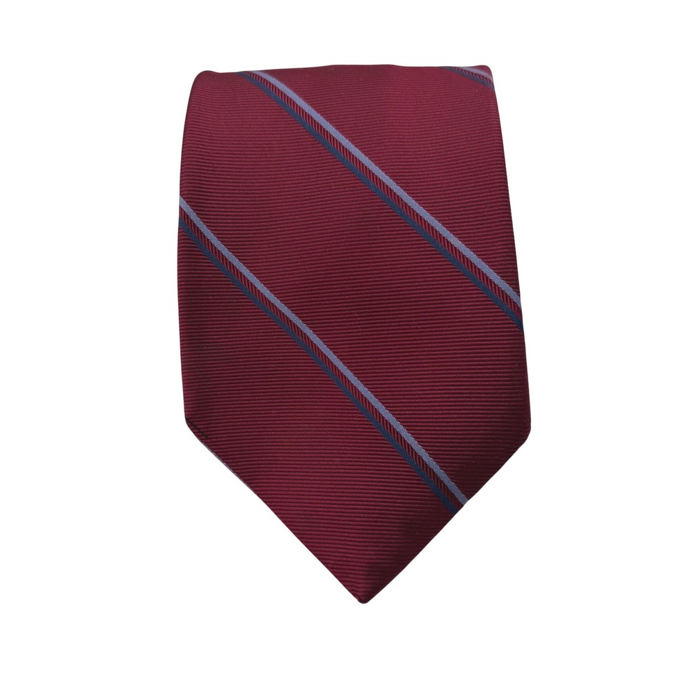 Brooks Brothers‎ Necktie Mens OS Burgundy Blue Lavender Striped Stain Resistant